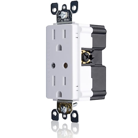 Leviton RF TRANSMITTERS OR RECEIVERS LEVNET 5-15R RECEP WHITE DUAL CONTROL WSG15-D9W